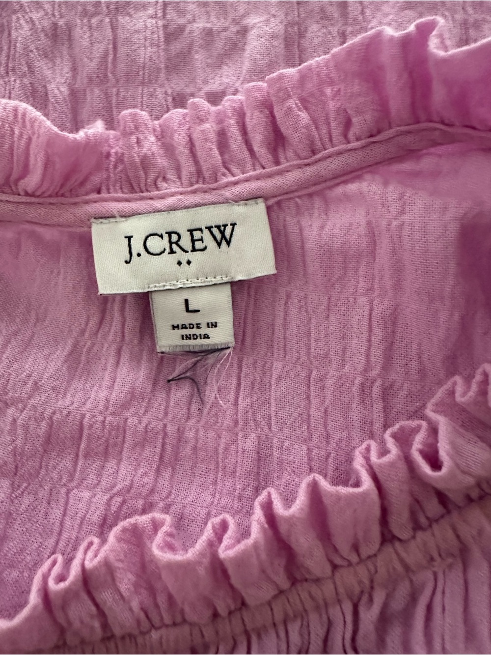 J. Crew Factory Gauzy Lavender-Pink Ruffle Sleeve Midi Dress Sz L - Picture 3 of 7
